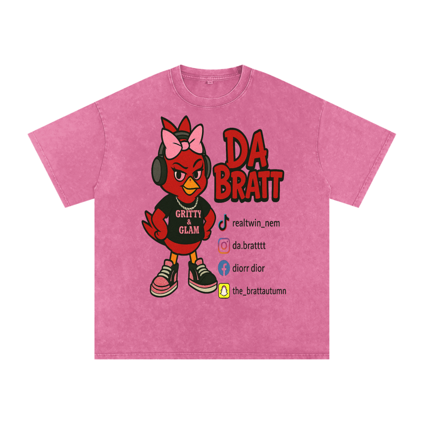 Gritty & Glam Da Bratttt Artist brand T-Shirt