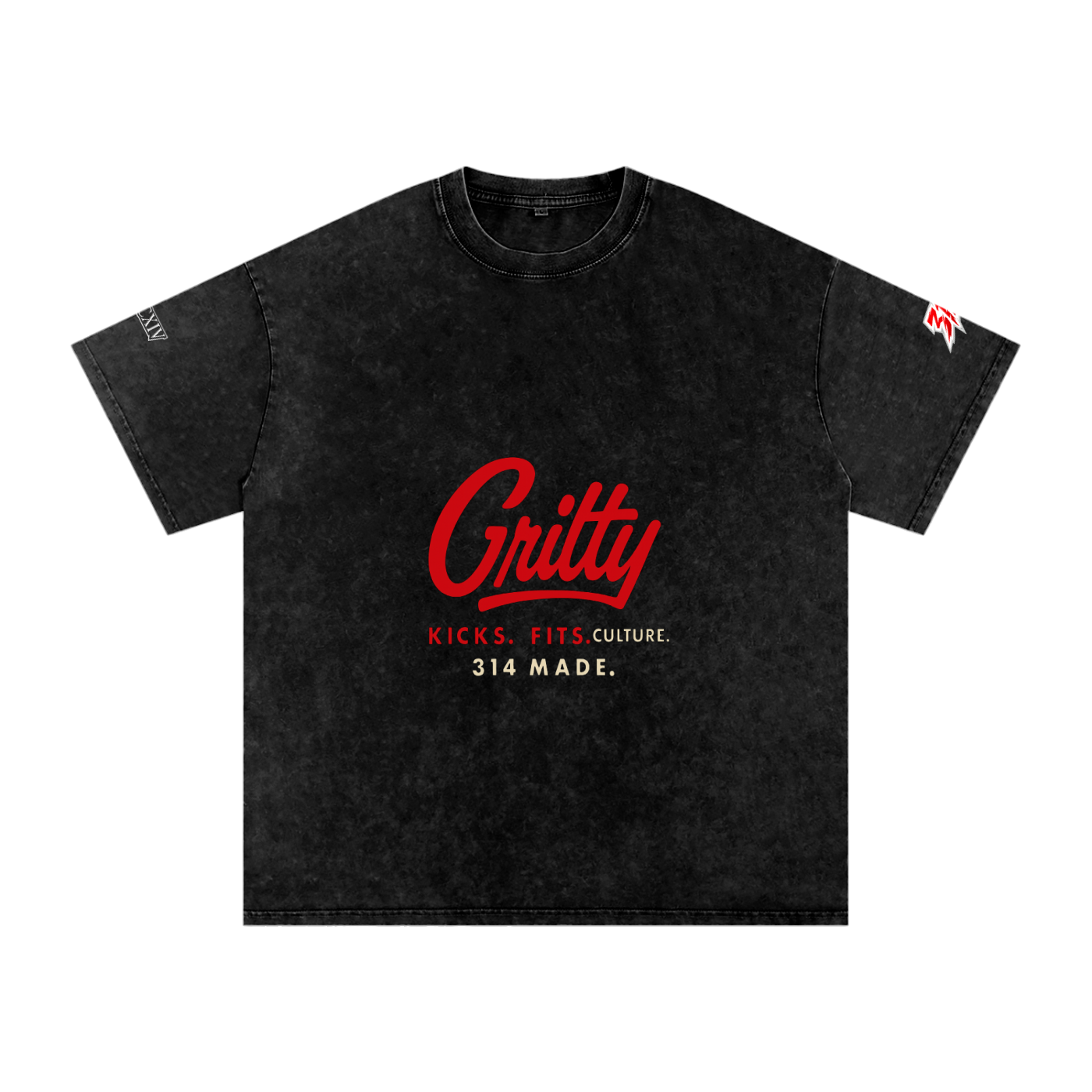 Gritty Kicks Fits T-Shirt snow washed style