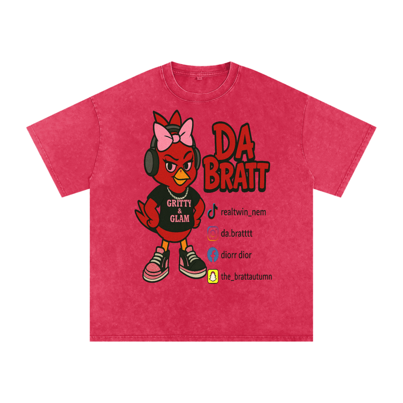 Gritty & Glam Da Bratttt Artist brand T-Shirt