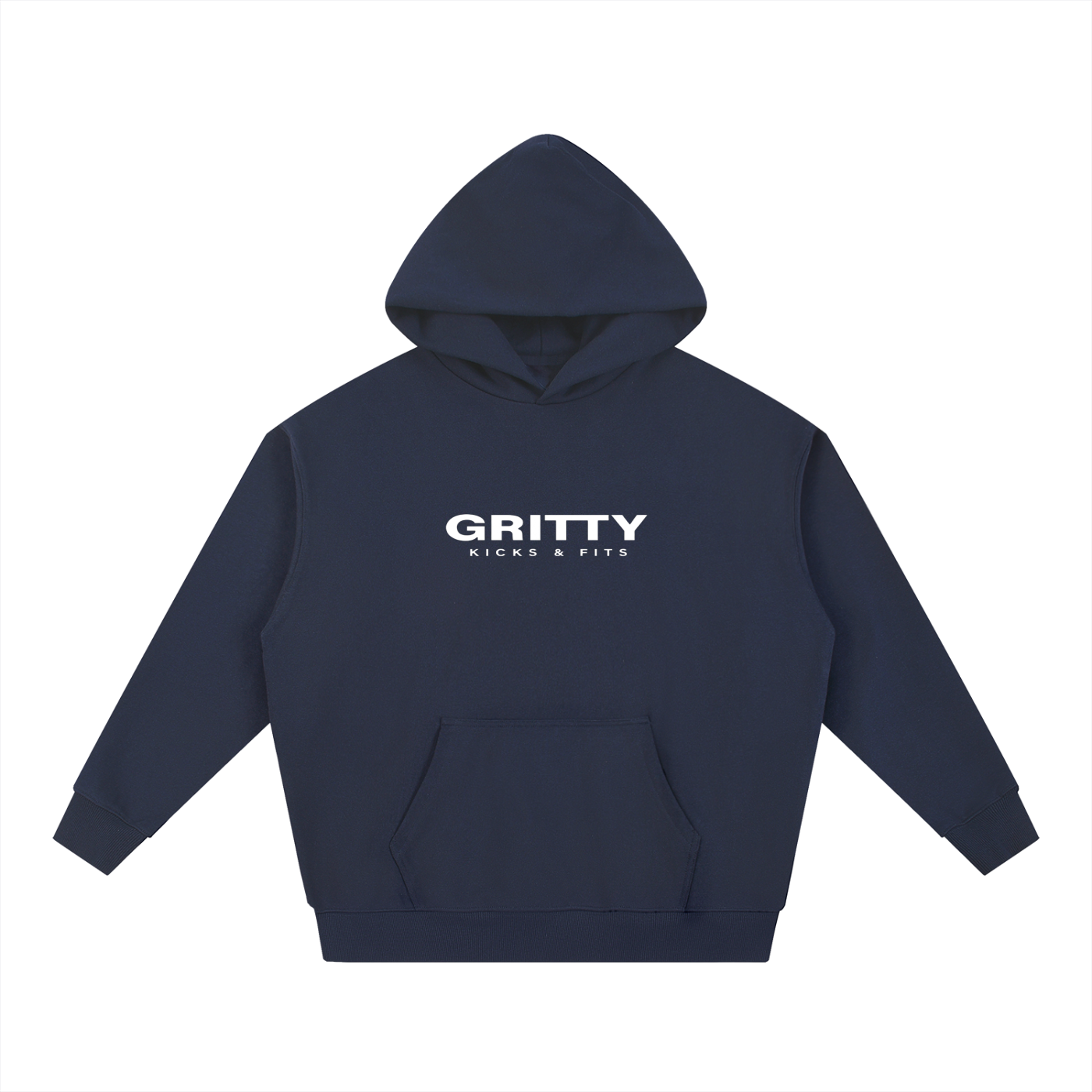 Gritty Kicks Fits All Black All Navy Hoodie