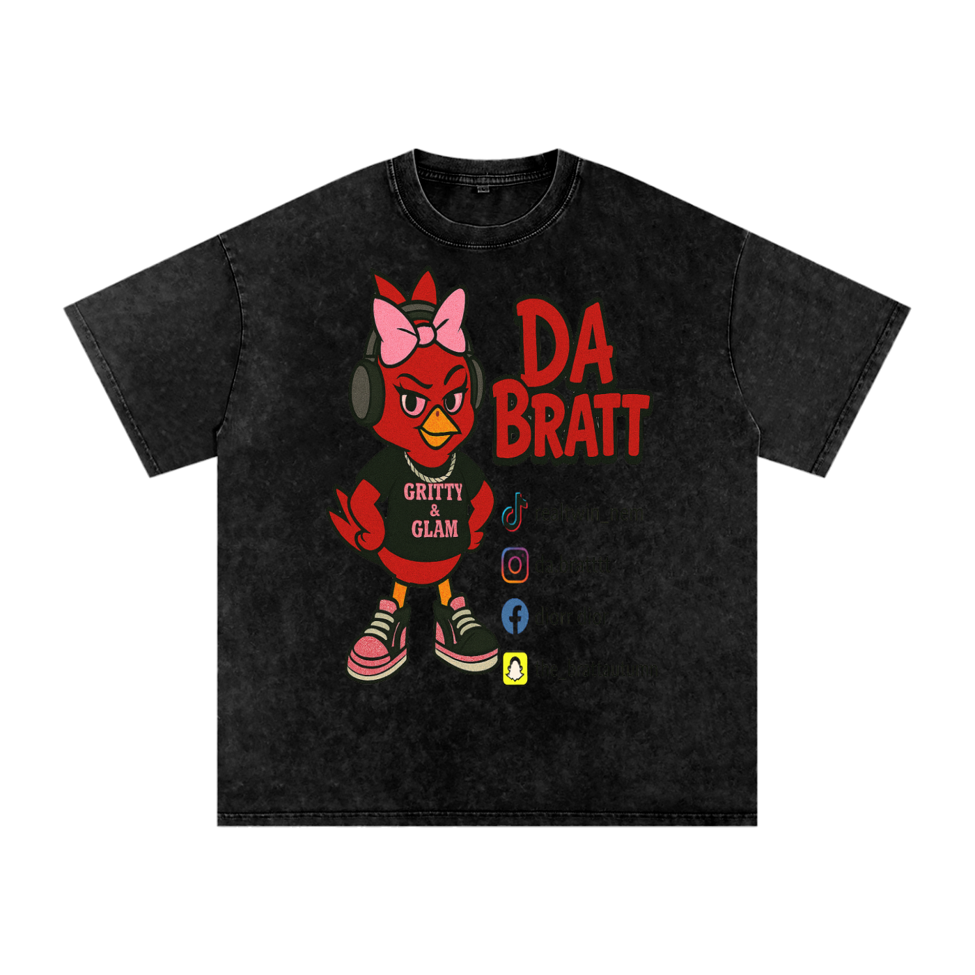 Gritty & Glam Da Bratttt Artist brand T-Shirt